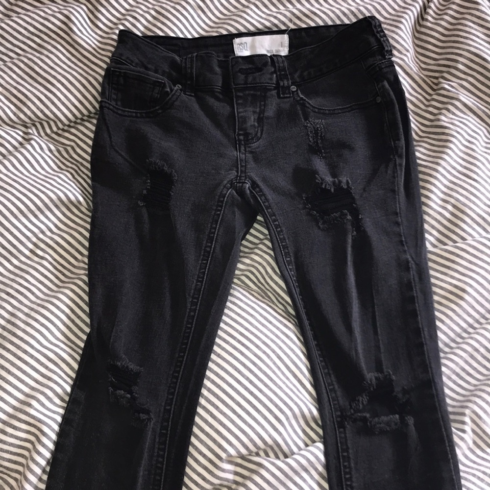 RSQ destroyed skinny jeans - BLACK